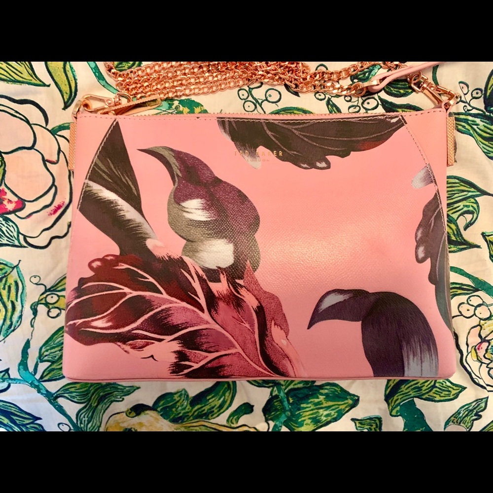 Ted Baker Julisa Eden Leather Pink Cross-Body Bag - Picture 3 of 8